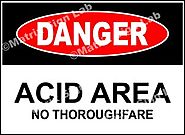 Acid Area No Thoroughfare Sign and Images in India with Online Shopping Website.