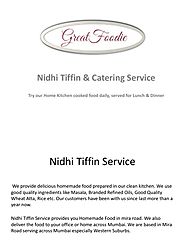 Great Foodie - Tiffin Service