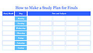 How to Make a Study Plan for Finals - tutoria.pk-blog