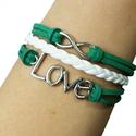 Green Love and Infinity Arm Party Bracelet