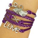 Purple Love Birds Arm Party Bracelet