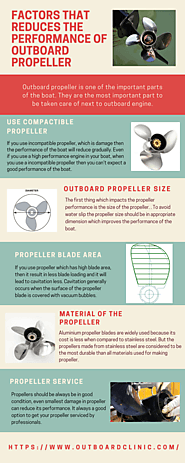 Factors that reduces the performance of outboard propeller