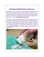 Safe Abortion Pills Women’s Clinic in Us