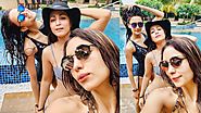 'Kasautii Zindagii Kay 2' frenemies Hina Khan, Erica Fernandes, Pooja Banerjee enjoy a pool date