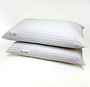 Details about  Luxury Pair of Pillows Sateen Stripe 100% Cotton Home Decor Size 20" x 30" Apprx