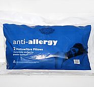 Details about  Luxury Hollow Fibre Anti Allergy pair Pillows 19" x 29" (48cm x 74cm)