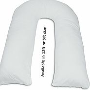Details about  9 Ft 12 Ft U-Shape Pillow Body Bolster Filled Maternity Pregnancy Back Support