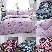 Details about  Floral Illustraded Painterly Printed Duvet Cover Set With Housewife Pillowcases