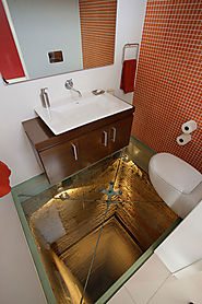 Use the idea of interior designing to give an appealing and scary look to the washroom floor