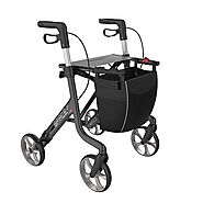 Space CF 4-Wheel Rollator with Seat for Seniors – Black Colour | eBay