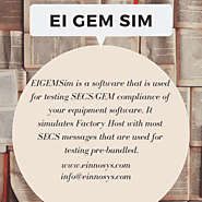 Testing SECS/GEM by EIGEMSIM software services eInnoSys