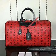 MCM Medium Nomad Weekender In Red