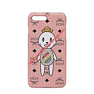 MCM Visetos x Eddie Kang iPhone Case in Light Pink
