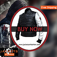Bucky Silver Armor Leather Jacket