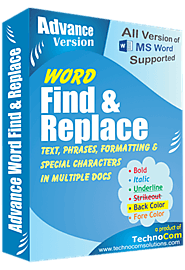 Advance Word Find and Replace Software|Find and replace multiple