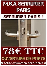 Serrurier Paris 1 - MSA Serrurier - Dépannage 24H/24