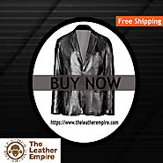 Black Blazer Leather Mens Coat