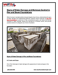 Signs of Water Damage and Moisture Control in Pier and Beam Foundations
