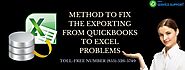 Method to fix the Exporting from QuickBooks to Excel Problems