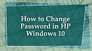 Change Password in HP Windows 10