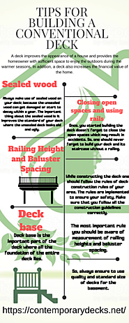 Tips for building a Conventional deck