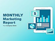 Monthly Marketing Report PowerPoint Presentation With Slides | PowerPoint Templates Download | PPT Background Templat...