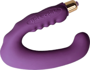 Rock Chick Dual Clitoral/G-Spot Stimulator Purple - Deviant Den Adult Shop