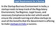 Legal Requirements for a Startup- Intellect Juris