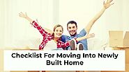 Moving into a newly constructed home
