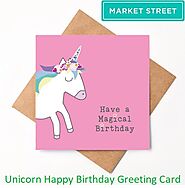 Unicorn Happy Birthday |Irish Designed Greeting Cards | Market Street