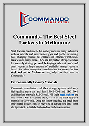 Commando- The Best Steel Lockers in Melbourne