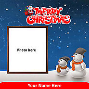 Merry Christmas Santa Claus Photo With Own Name