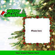 Merry Christmas Photo Frame 2019 With Own Name