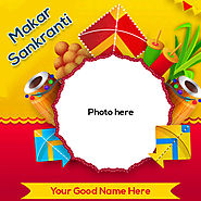 Happy Makar Sankranti Uttarayan Photo Frames With Your Name