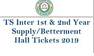 Telangana Intermediate Supplementary Hall Tickets 2019