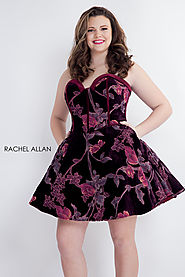 Sweetheart Fit & Flare Homecoming Plus Size Dresses in Red Color | Style - 4800