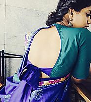 Blouse Back Neck With Bow For Silk Saree | HappyShappy - India’s Own