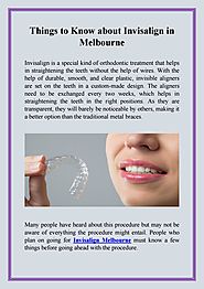 Things to Know about Invisalign in Melbourne