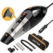 Car Vacuum, HOTOR Corded Car Vacuum Cleaner High Power for Quick Car Cleaning, DC 12V Portable Auto Vacuum Cleaner fo...