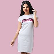 Grab Cool T-shirt Dress for Girls Online India at Byoung