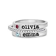 Unique Stackable Name Rings - Jewelry