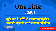 Top 30 one line status in hindi - वन लाइन स्टेटस • hindipro - just for hindi users