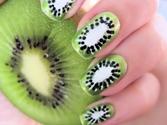 Kiwi Fruit Nail Art