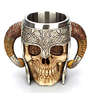 Buy Stainless Steel Viking Skull Coffee Mug - Online Bazaar