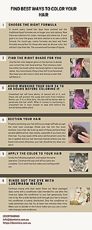 Find the Best Ways to Color Your Hair