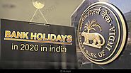 Bank holidays in 2020 in india | Full list of bank holidays in 2020