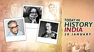 Today in history india 20 january | On This Day | birthday, events, death