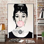 Audrey Hepburn - Living Room Wall Decor Ideas – Wallart-Designers