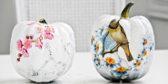 Funky Decoupaged Pumpkins