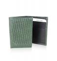 Lizard Trifold Genuine Leather Wallet Green